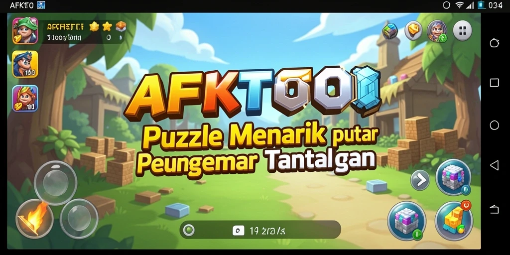 Tampilan gameplay AFKTOTO dengan berbagai teka-teki menarik.