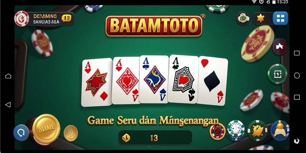 Screenshot gameplay BATAMTOTO yang menampilkan aksi seru permainan domino.