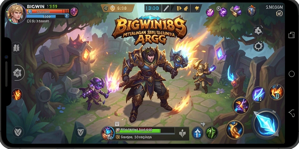 Screenshot gameplay BIGWIN189 menampilkan aksi pertarungan seru dalam dunia ARPG.