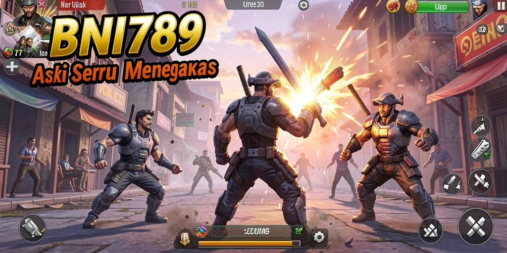 Screenshot BNI789 menunjukkan aksi seru yang melibatkan pertarungan intens.