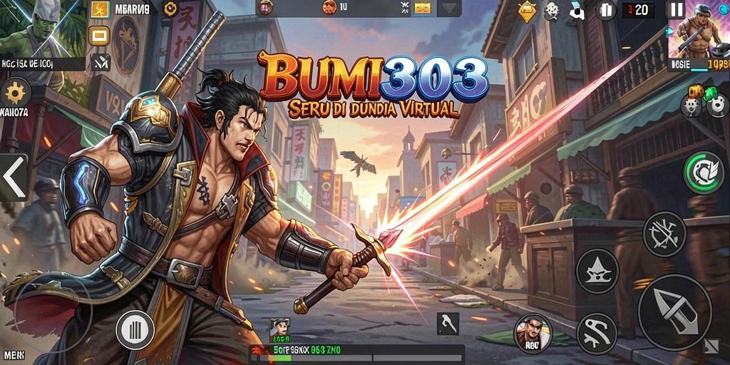 Tampilan mendebarkan dari pertarungan di BUMI303 dengan aksi yang intens.