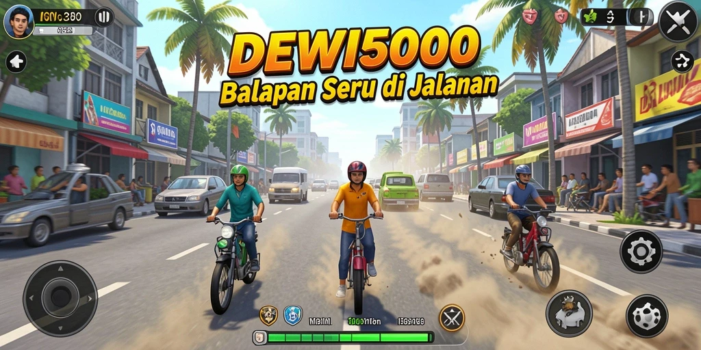 Menampilkan gameplay seru dari balapan di DEWI5000.