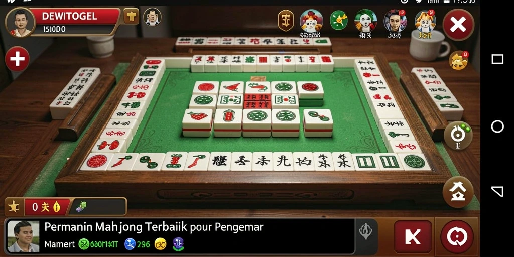 Tampilan gameplay DEWITOGEL dengan ubin Mahjong yang menarik.
