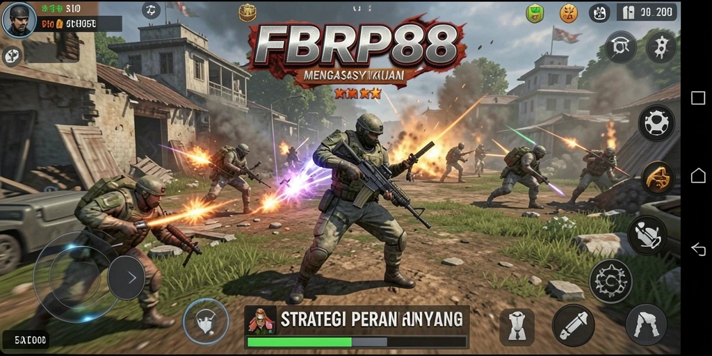 Gameplay FBRP88 menampilkan pertempuran strategi yang mendebarkan.