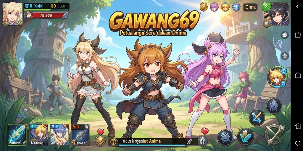 Gameplay seru GAWANG69 dengan karakter Anime menarik.