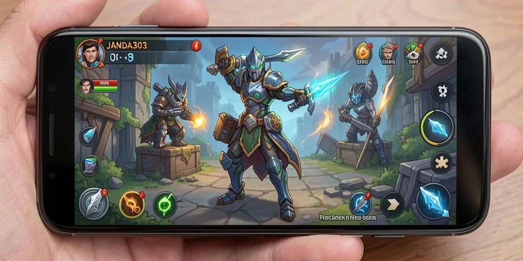 Tampilan gameplay menarik dan menantang dari JANDA303.