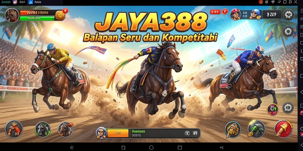 Tampilan gameplay balapan JAYA388 yang mendebarkan dan seru.