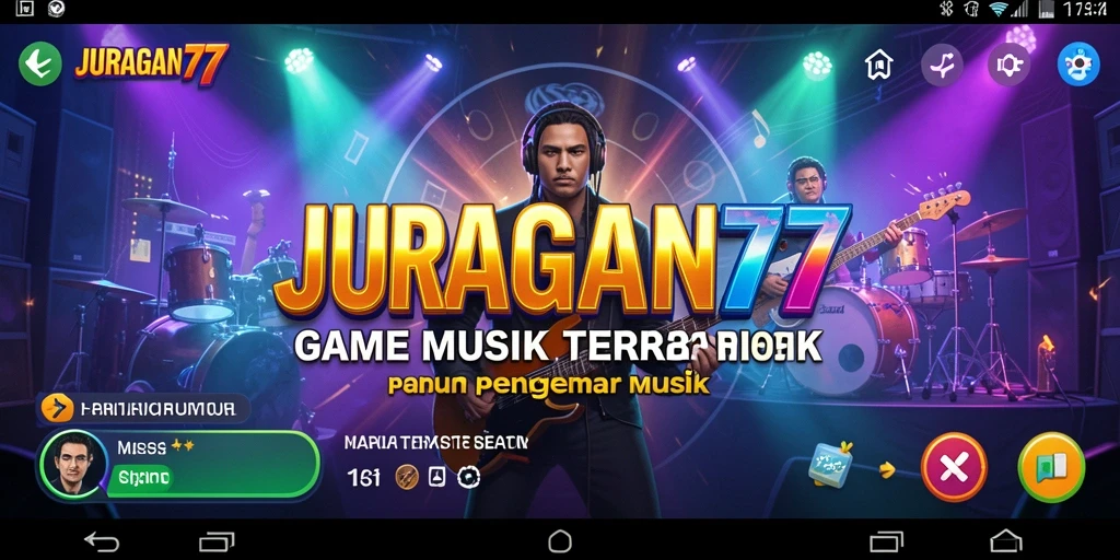 Tangkapan layar gameplay <strong>JURAGAN77</strong> yang menampilkan keseruan bermain musik.