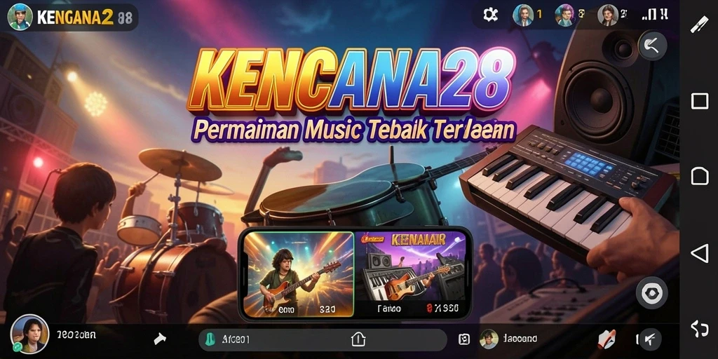 Screenshot gameplay KENCANA28 menampilkan aksi bermain musik yang seru.