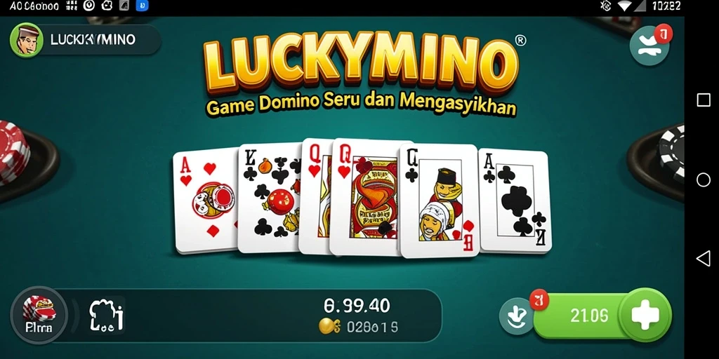 Tampilan gameplay seru LUCKYMINO dengan grafis menakjubkan.