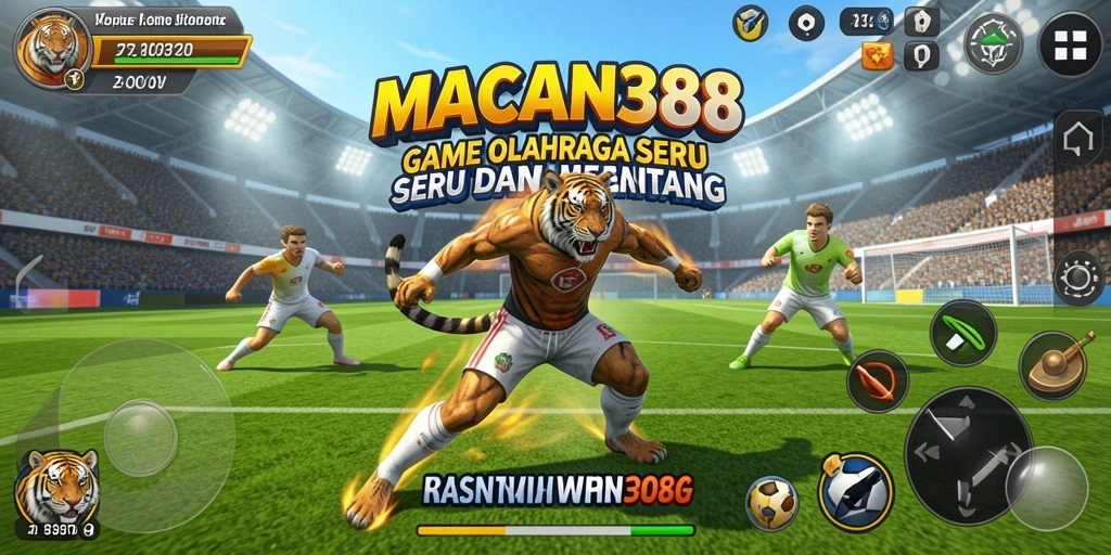 Tangkapan layar gameplay <strong>MACAN388</strong> menunjukkan aksi olahraga yang mendebarkan.