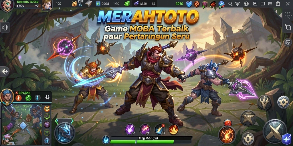Tangkapan layar gameplay MOBA yang menegangkan di MERAHTOTO.
