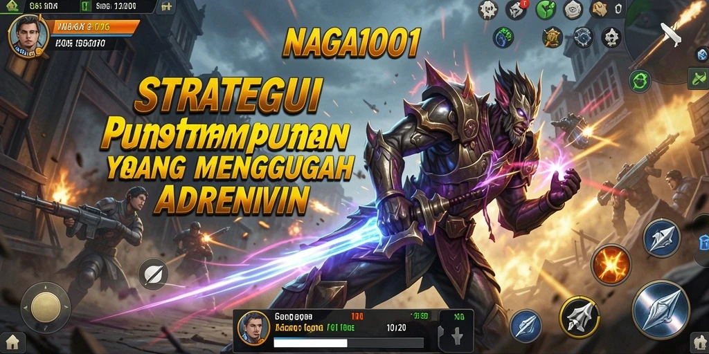 Screenshot menunjukkan aksi pertempuran strategi yang menarik.