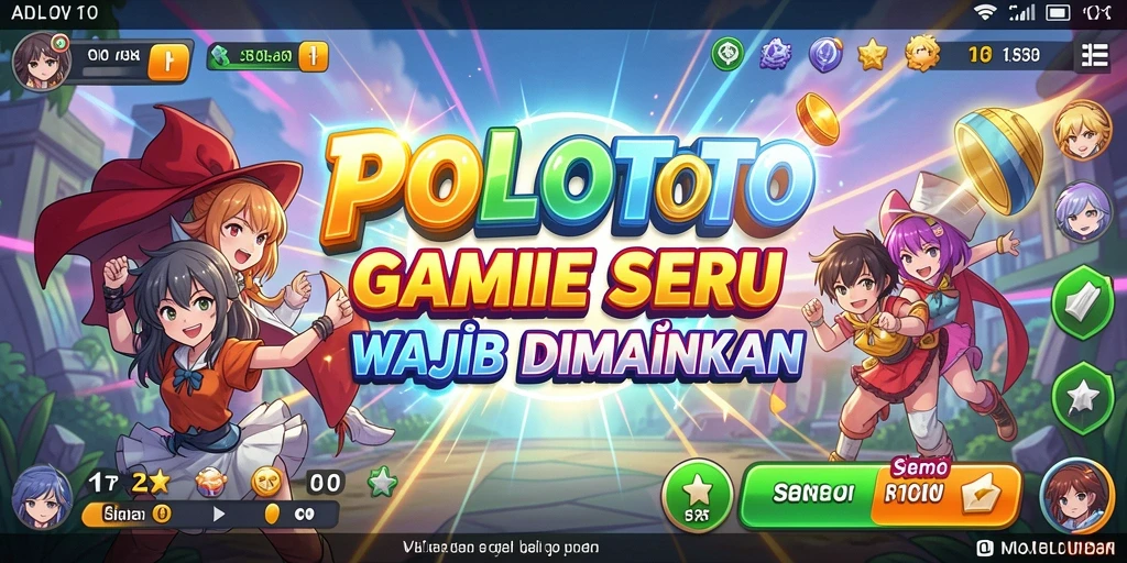 Screenshot memperlihatkan gameplay seru dari POLOTOTO yang penuh warna.