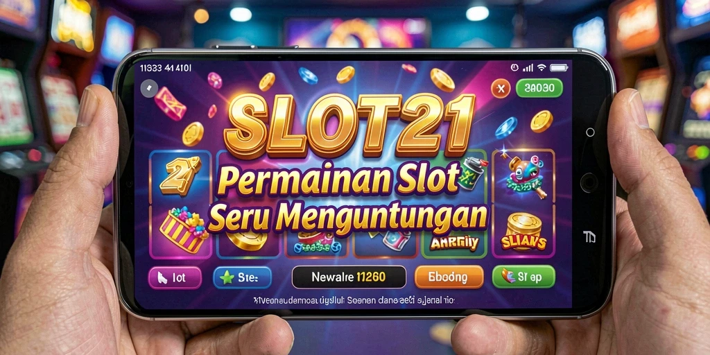 Tampilan menarik dari gameplay SLOT21 yang penuh warna.