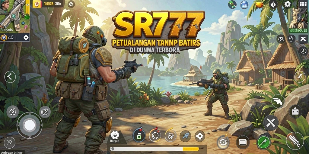 Screenshot gameplay SR777 yang menunjukkan eksplorasi dunia terbuka.