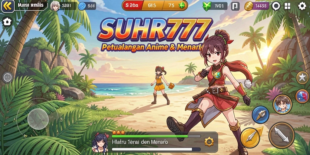 Tampilan gameplay menarik dari SUHU777 dengan karakter Anime.