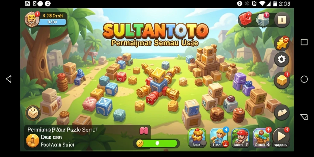 Tampilan gameplay SULTANTOTO yang seru dan menantang teka-teki.