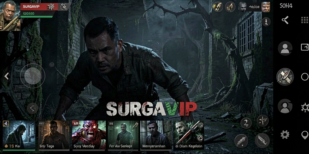 Screenshot gameplay SURGAVIP menampilkan suasana mencekam yang mengintimidasi.