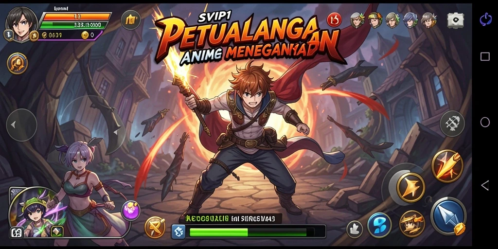 Tampilan gameplay SVIP1 dengan aksi karakter Anime yang seru.