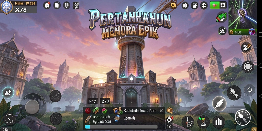 Gameplay mendebarkan X78 dengan menara strategi yang mengagumkan.